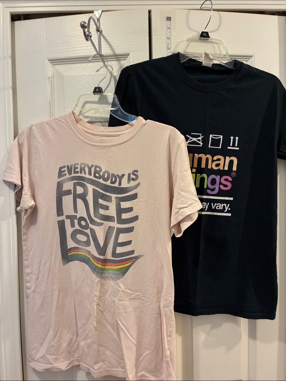 2 Inspirational Graphic Tees | Love & Diversity, Size S/M